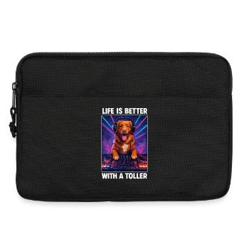 Nova Scotia Great DJ Dog Funny Positive Gift - Laptop bag 13" - black - Front