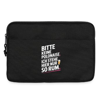 Karneval Bitte Keine Polonaise Stehe Hier Nur Rum - Laptoptasche 13" - Schwarz - Vorne