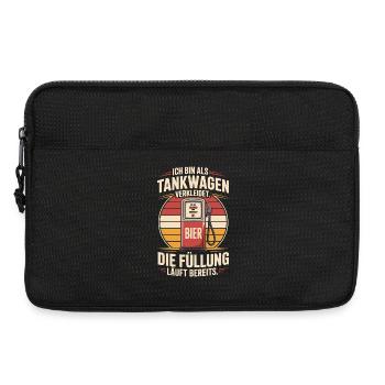 Karneval Als Tankwagen Verkleidet JGA Kostüm Bier - Laptoptasche 13" - Schwarz - Vorne
