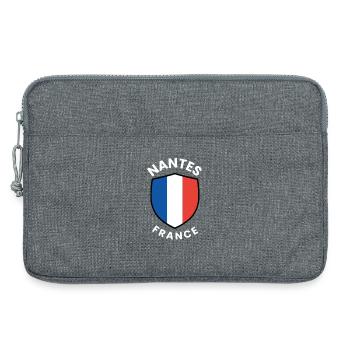 Schildentwurf von Nantes France - Laptoptasche 13" - Grau meliert - Vorne