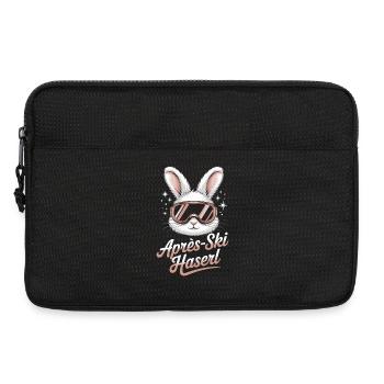 Apres Ski Haserl Hüttengaudi Skifahrerin Skihaserl - Laptoptasche 13" - Schwarz - Vorne