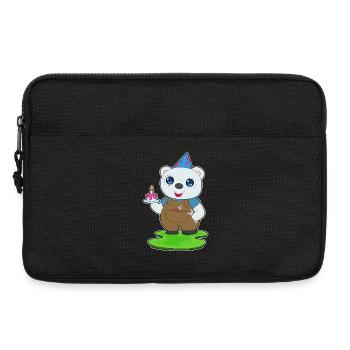 Mécanicien pour l’anniversaire de l’ours polaire - Sacoche pour ordinateur portable 13 pouces - noir - Devant