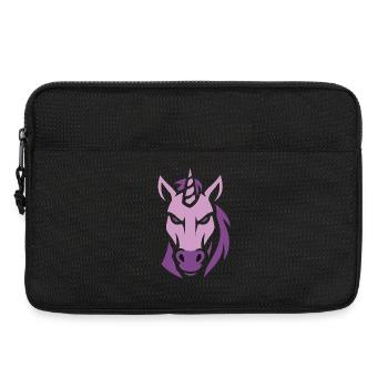 Lila Pferdekopf Stilisiert, Einhorn böse - Laptoptasche 13" - Schwarz - Vorne