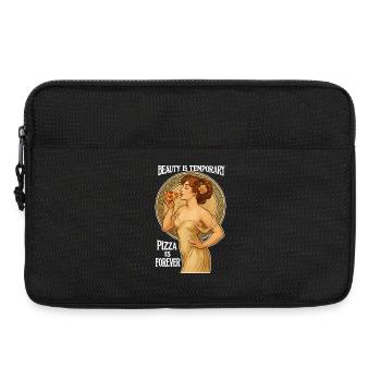 Art de pizza pin-up – La beauté est temporaire - Sacoche pour ordinateur portable 13 pouces - noir - Devant