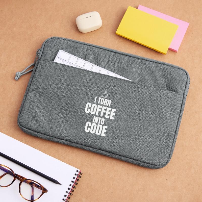 I Turn Coffee Into Code Laptop bag 13"