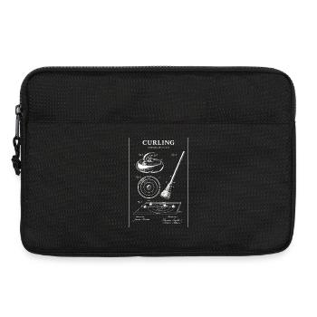 Curling Blueprint Artwork - Laptop bag 13" - black - Front