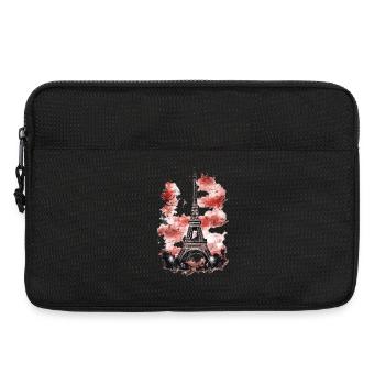 Paris France Eiffel Tower Artistic Souvenir Design - Laptoptasche 13" - Schwarz - Vorne