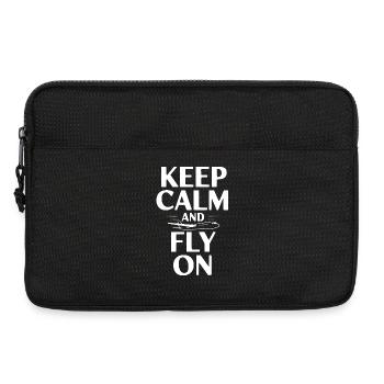 Keep Calm and Fly On - Laptop bag 13" - black - Front