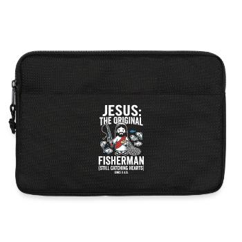 Jesus Der Original Fischer – Herzen Fangen - Laptoptasche 13" - Schwarz - Vorne