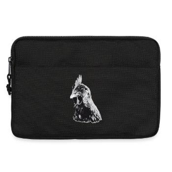 Fans de poulet - Coq - Coq - Poulet fleur - Bio - Sacoche pour ordinateur portable 13 pouces - noir - Devant