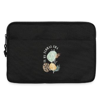Florale Ära: Linienblumen - Laptoptasche 13" - Schwarz - Vorne