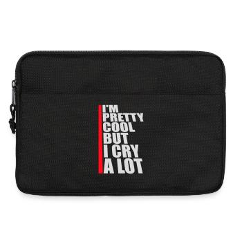 I'm Pretty Cool But I Cry A Lot Funny Emotional - Laptop bag 13" - black - Front