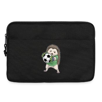 Igel Torwart Fußball Sport - Laptoptasche 13" - Schwarz - Vorne