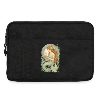 Meerjungfrau Bücherwurm: Magisches Lesen im Ozean - Laptoptasche 13" - Schwarz - Vorne