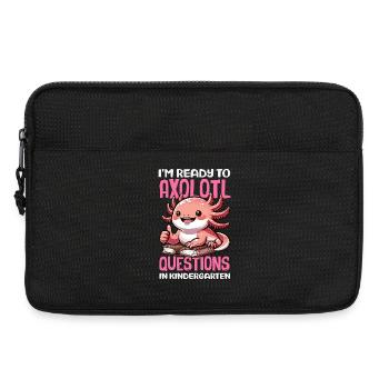 Mignon Axolotl Kawaii Amoureux des Axolotls - Sacoche pour ordinateur portable 13 pouces - noir - Devant