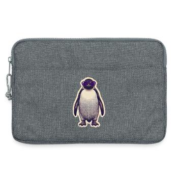 Penguin with sunglasses - Laptop bag 13" - heather grey - Front