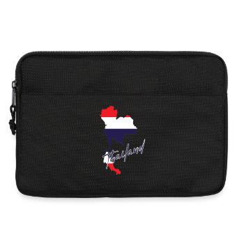 Map with Thailand flag, I love Thailand - Laptop bag 13" - black - Front