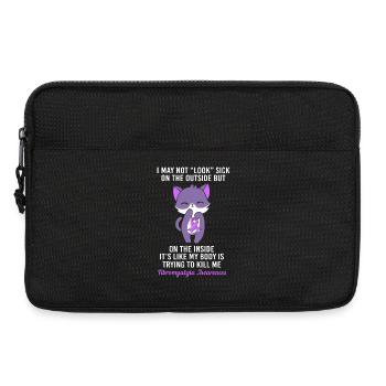 Fibro Fibromyalgie - Laptoptasche 13" - Schwarz - Vorne