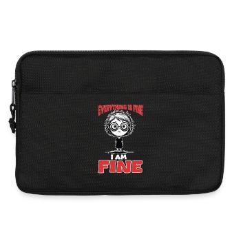 Sarcasm I Am Fine Burnout Manga - Laptop bag 13" - black - Front