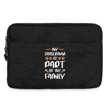 Mein Hund Ist Teil Meiner Familie - Laptoptasche 13" - Schwarz - Vorne