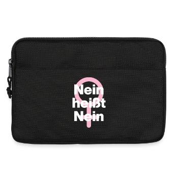 NEIN HEISST NEIN – IMMER! ♀ GIRLPOWER FEMALE POWER - Laptoptasche 13" - Schwarz - Vorne