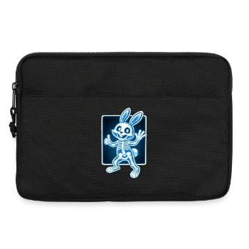 Squelette de lapin à rayons X Drôle de design d’Halloween - Sacoche pour ordinateur portable 13 pouces - noir - Devant