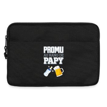 Promu au Rang de Papy Humour Naissance Bébé - Sacoche pour ordinateur portable 13 pouces - noir - Devant