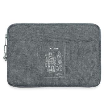 Retro Robot Blueprint Patentkunst - Laptoptasche 13" - Grau meliert - Vorne