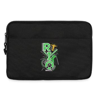 Rio de Janeiro : silhouette du Brésil - Sacoche pour ordinateur portable 13 pouces - noir - Devant