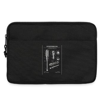 Schraubenzieher-Blaupausen-Illustration - Laptoptasche 13" - Schwarz - Vorne