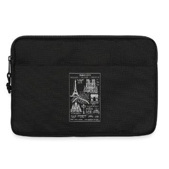 Plan de la silhouette de Paris City - Sacoche pour ordinateur portable 13 pouces - noir - Devant