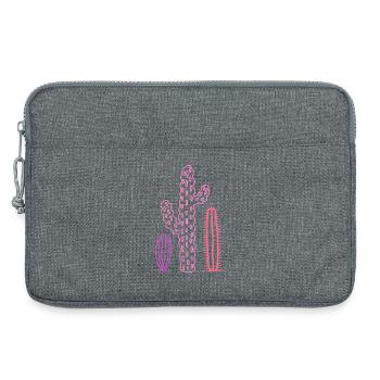 Colorful Cactus Shirt – Boho Desert Style - Laptop bag 13" - heather grey - Front