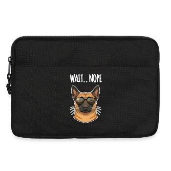 Malinois Nope - Laptoptasche 13" - Schwarz - Vorne