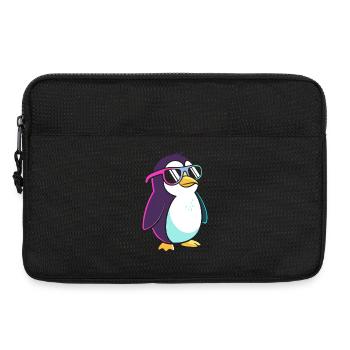 Penguin Neon Cool Colorful Glasses - Laptop bag 13" - black - Front