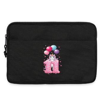 11 Years Girl Cute Unicorn 11th Birthday - Laptop bag 13" - black - Front