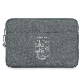 Plan directeur de la ligne de cite de Glasgow - Sacoche pour ordinateur portable 13 pouces - gris chiné - Devant