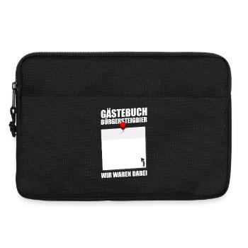 Gästebuch Bürgersteigbier Ortskontrollfahrt OKF - Laptoptasche 13" - Schwarz - Vorne