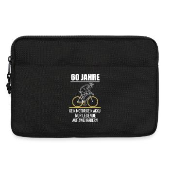 60. Geburtstag Fahrrad 60 Jahre - Laptoptasche 13" - Schwarz - Vorne