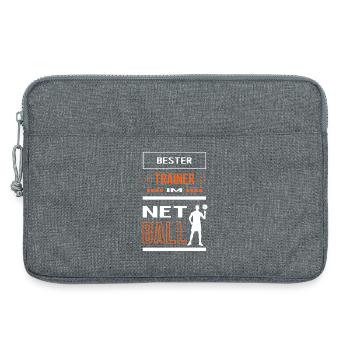 Best Netball Coach Netball Trainer Training - Laptop bag 13" - heather grey - Front