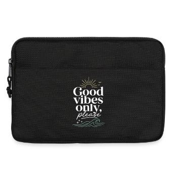 Gute Vibes Nur Bitte – Sonne & Meer - Laptop bag 13" - black - Front