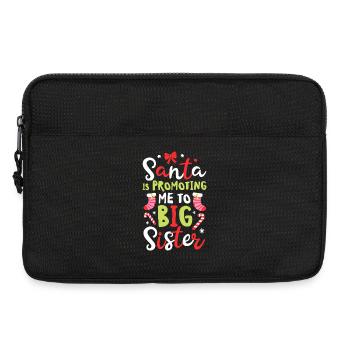 Der Weihnachtsmann befördert mich zur großen Schwester - Laptoptasche 13" - Schwarz - Vorne
