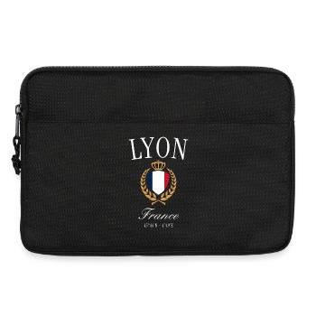 Marseille Frankreich Wappen Krone – Reise Souvenir - Laptoptasche 13" - Schwarz - Vorne