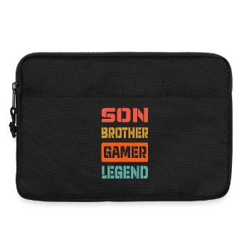 Gamer Legend Brotherhood Typography - Laptop bag 13" - black - Front