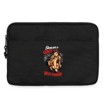 Old School Pin-Up: Shoes are a Girl's Best Friend - Laptop bag 13" - black - Front