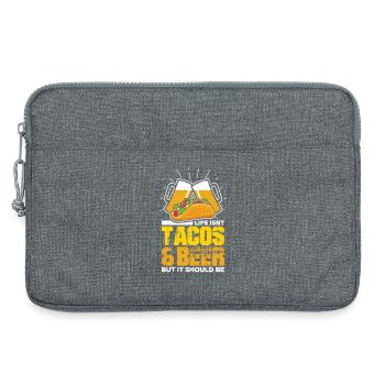 Taco Bier Biertrinker Bierliebhaber - Laptoptasche 13" - Grau meliert - Vorne