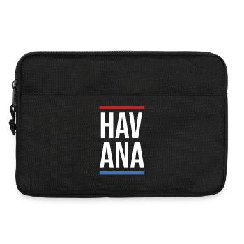 Havana Bold Mono avec des rayures rouge-bleues - Sacoche pour ordinateur portable 13 pouces - noir - Devant