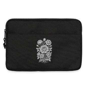 Monochrome Rose Silhouette Bouquet - Laptop bag 13" - black - Front