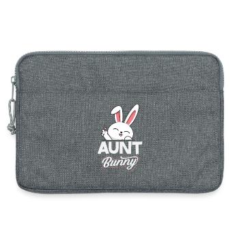 Joyeuse Pâques, douce chasse aux œufs du lapin, œufs de Pâques - Sacoche pour ordinateur portable 13 pouces - gris chiné - Devant