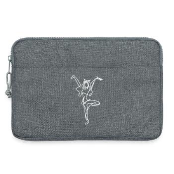 Dessin de pom-pom girl - Sacoche pour ordinateur portable 13 pouces - gris chiné - Devant