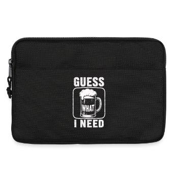 Bier Guess What I Need Shirt - Laptoptasche 13" - Schwarz - Vorne